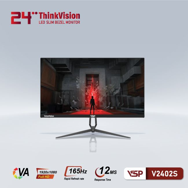 Màn hình máy tính VSP V2402S | 23.8 inch/Full HD/Tấm nền VA/165Hz Phẳng