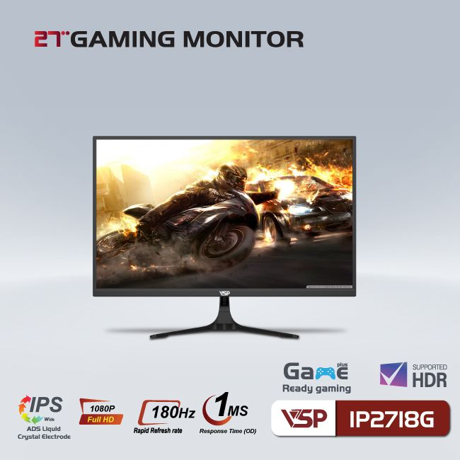 Màn hình máy tính LCD VSP IP2718G | 27 inch/Full HD/Tấm nền IPS/180Hz Chính Hãng