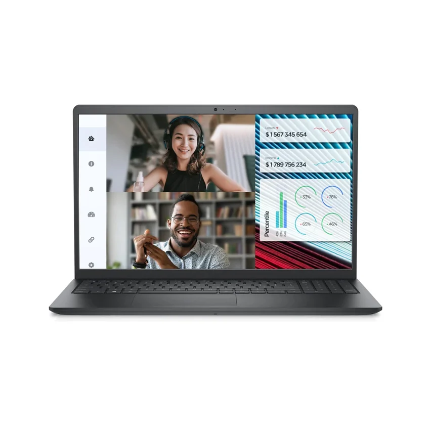 Laptop Văn Phòng Dell Vos 3520 Core i7-1255U 8GB SSD 512GB Màn 15.6FHD Win 11 Màu Đen