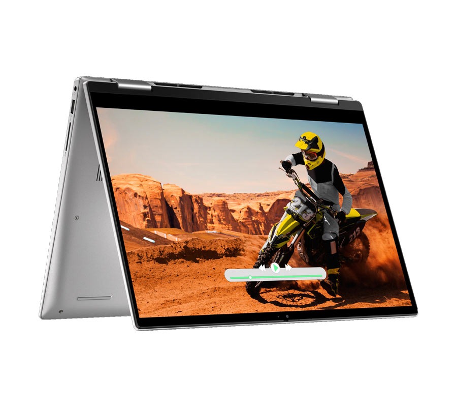 Laptop Văn Phòng Dell ins 7435 2in1 Ryzen 5-7530U 8G SSD512 VGA AMD Màn 14.0FHD Cảm Ứng Win-11 Vỏ Nhôm Xám Xanh (ĐANG VỀ)