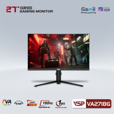 Màn hình máy tính LCD Cong VSP VA2718G 27 inch/Full HD/Tấm nền VA/180Hz Chính Hãng