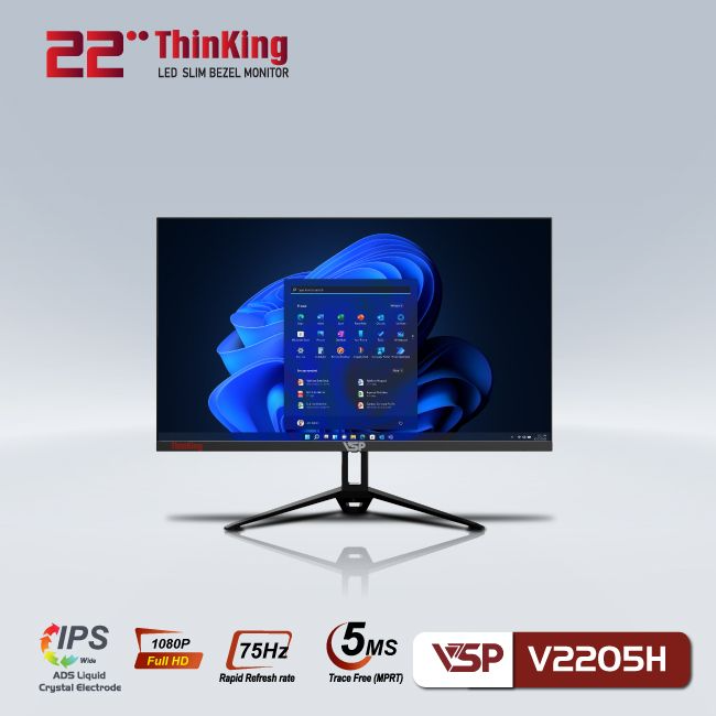 Màn hình máy tính LCD VSP V2205H | 22 inch/Full HD/Tấm nền IPS/100Hz Chính Hãng