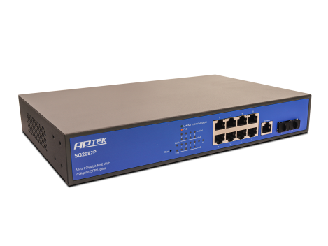 Thiết bị mạng Aptek Switch SG2082P(Switch 8 Port PoE L2 Managed Gigabit)