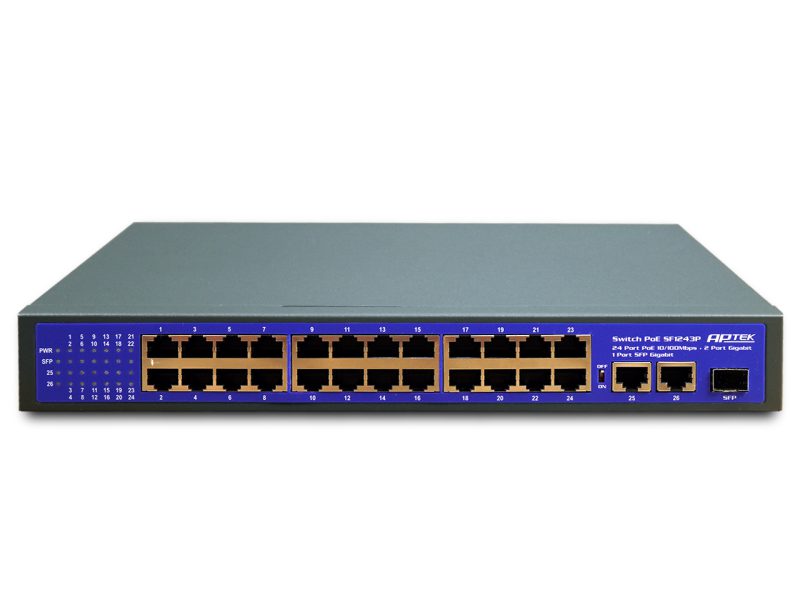 Thiết bị mang Switch Poe APTEK SF1243P (24 port PoE)