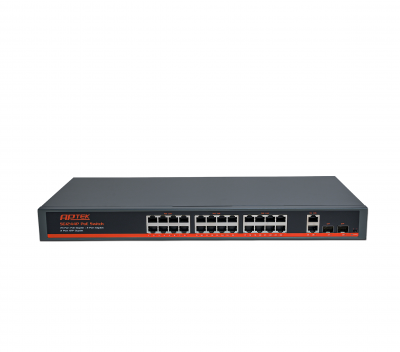 Thiết bị mạng Switch PoE Aptek SF1244P (24 port PoE)