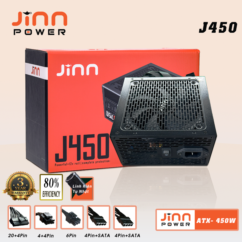 Nguồn Jinn J450 450W ATX