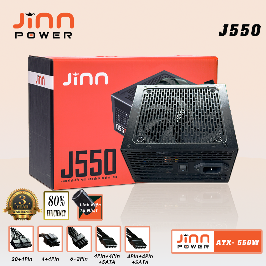 Nguồn Jinn J550 550W ATX