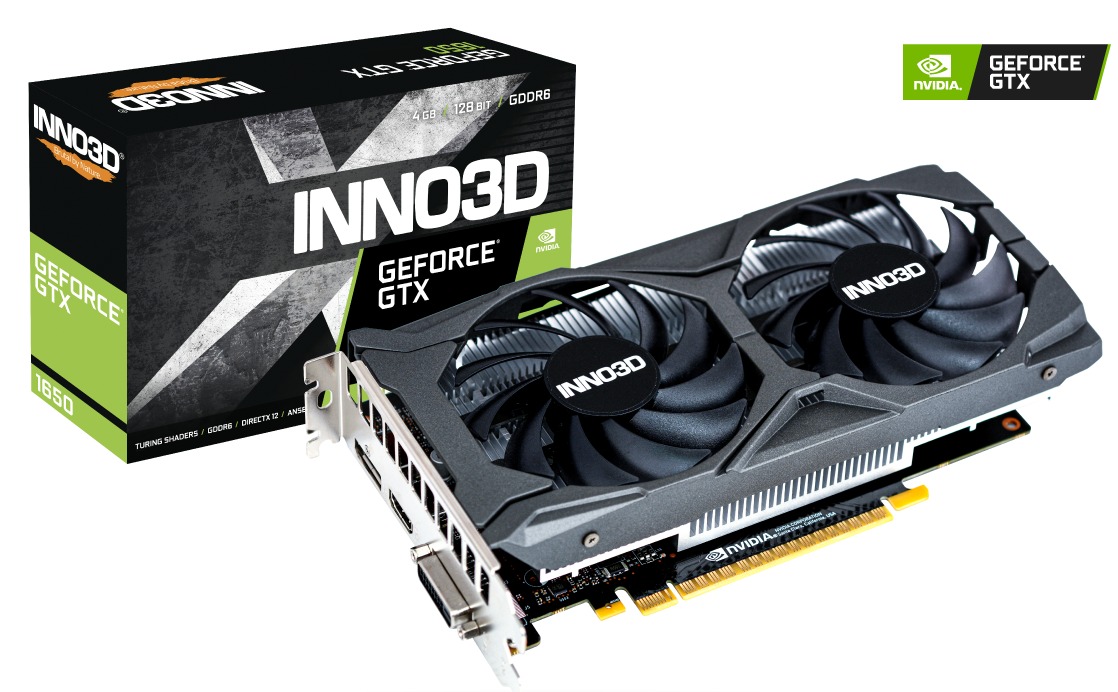 Cạc đồ họa INNO3D GeForce GTX 1650 TWIN X2 OC 4GB GDDR6