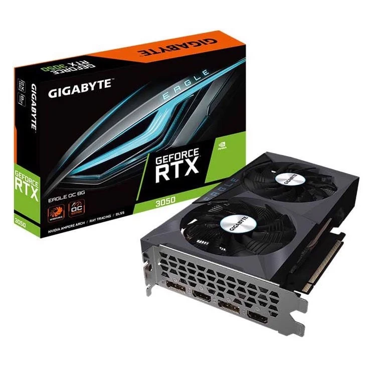 Card màn hình VGA Gigabyte RTX 3050 8GB GDDR6 EAGLE OC (GV-N3050EAGLE OC-8GBD)