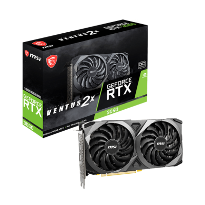 Card màn hình VGA VGA MSI RTX 3060 12GB GDDR6 Ventus 2X OC LHR (GeForce RTX 3060 VENTUS 2X 12GB OC LHR)