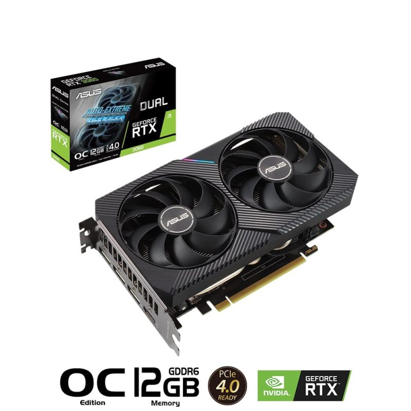 Card màn hình VGA Asus DUAL RTX3060 12G OC 2 Fan V2