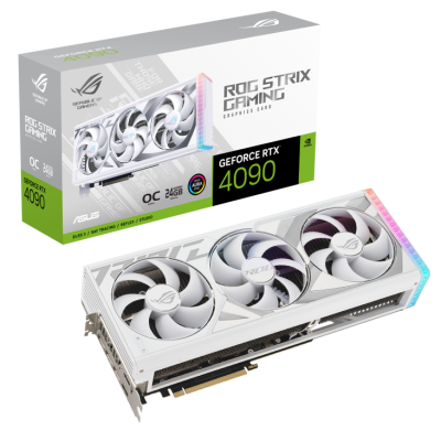 Card màn hình VGA ASUS ROG Strix GeForce RTX 4090 24GB GDDR6X White OC Edition (ROG-STRIX-RTX4090-O24G-WHITE)