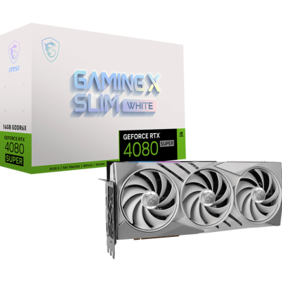 Card màn hình VGA MSI GeForce RTX 4080 Super 16G Gaming X Slim White