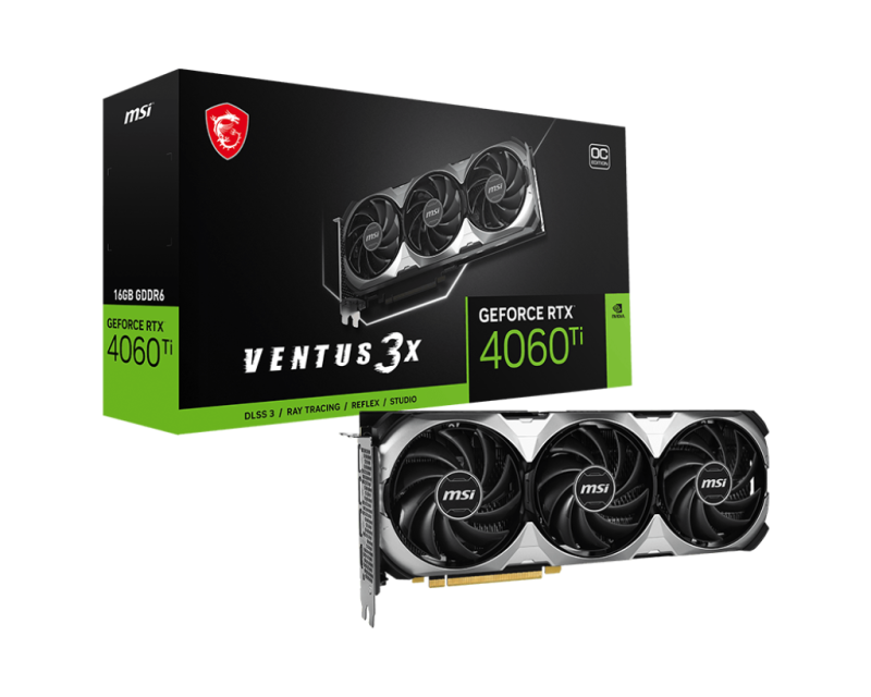Card màn hình VGA MSI GeForce RTX 4060 Ti VENTUS 3X 16GB OC