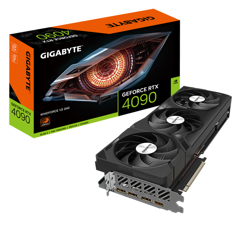 Card màn hình VGA GIGABYTE GeForce RTX 4090 WindForce V2 24GB (GV-N4090WF3V2-24GD)