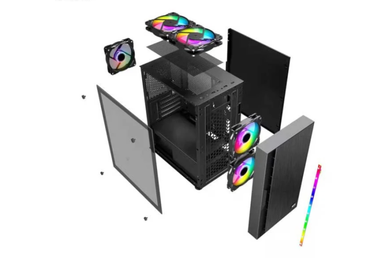 Thùng máy Case MIK TM06 Led strip ARGB (No Fan)