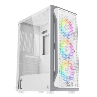 Thùng Máy Case XIGMATEK NYX Air Artic 3F EN40924 | Trắng, Kèm sẵn 3 Fan RGB
