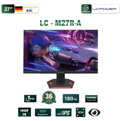 Màn hình LC POWER 27inch LC-M27R-A IPS 2K 180Hz