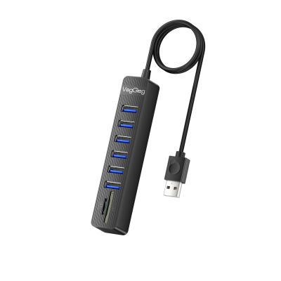 Bộ chia USB 2.0+ Đầu đọc thẻ nhớ 8 in 1 VC306 Veggieg