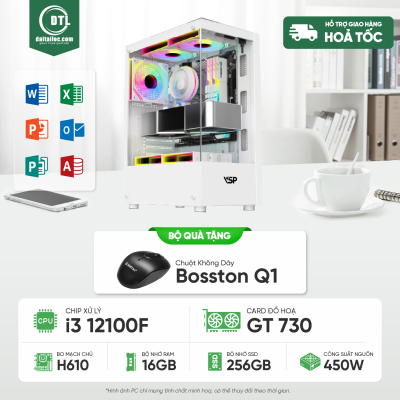 PC INTEL I3 | 12100F | GT730 | RAM 16GB | SSD 256GB