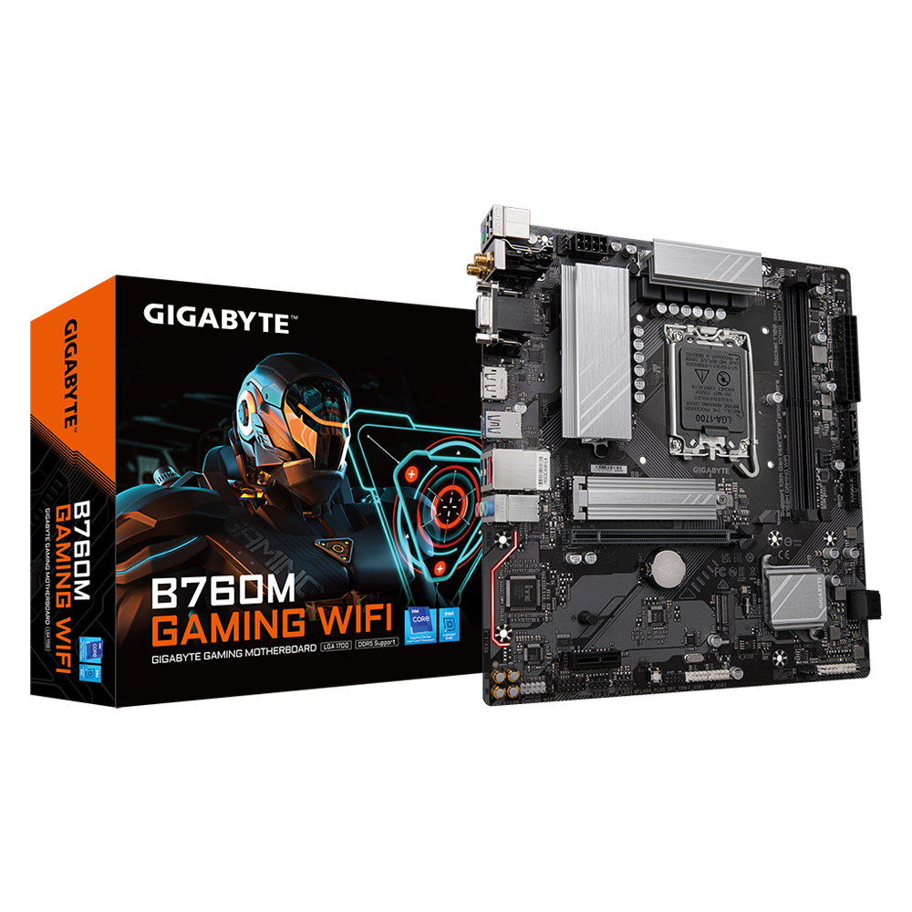Mainboard Gigabyte B760M GAMING WIFI (rev. 1.2) | Intel B760, Socket 1700, Micro ATX, 2 khe DDR5