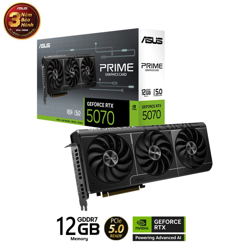 Card màn hình VGA ASUS PRIME GeForce RTX™ 5070 12GB GDDR7