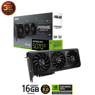 Card màn hình VGA Asus Prime GeForce RTX 5070 Ti 16GB GDDR7