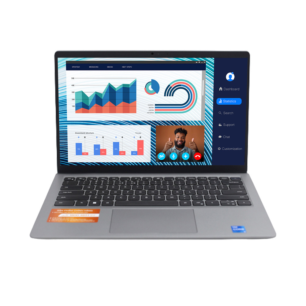 Laptop Văn Phòng Dell Vos 3420 Core i5-1135G7 8G SSD256 VGa intel Màn 14.0FHD Win 11 Màu Xám Bạc (SẴN KHO)