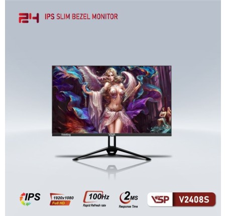 Màn hình máy tính LCD VSP 24inch V2408S FHD IPS 120HZ HDMI, VGA